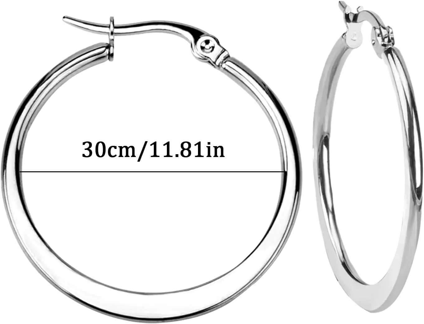 Gold Plated Hoop Earrings for Women,925 Sterling Silver Post Dangle Earrings for Mom Wife Jewelry Gifts for Valentine's Day