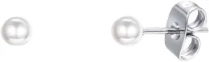 Gold Plated Pearl Stud Earrings for Women,Sterling Sliver Pearl Tiny Stud Trendy Jewelry Gifts for Birthday Xmas Mothers Day