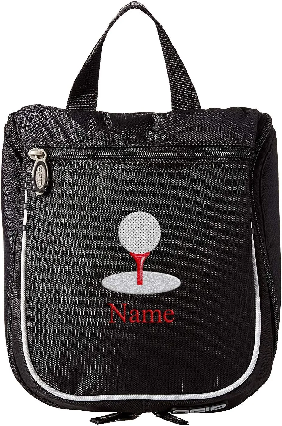 Golf Toiletry Bag, Personalized Men's Shaving Kit, Hanging Travel Case