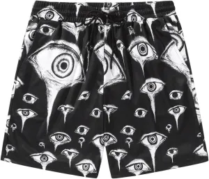 GORGLITTER Men's Basketball Shorts Graphic Shorts Cool Athletic Gym Shorts Drippy Shorts with Pockets
