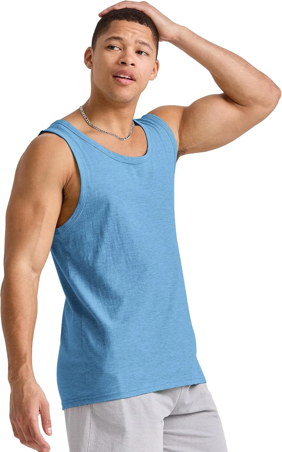 Hanes Men's Originals Tri-Blend Tank Top, Lightweight Tanks For Men, Sleeveless Tank Shirt
