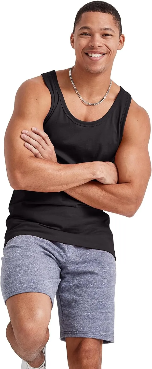 Hanes Men's Originals Tri-Blend Tank Top, Lightweight Tanks For Men, Sleeveless Tank Shirt