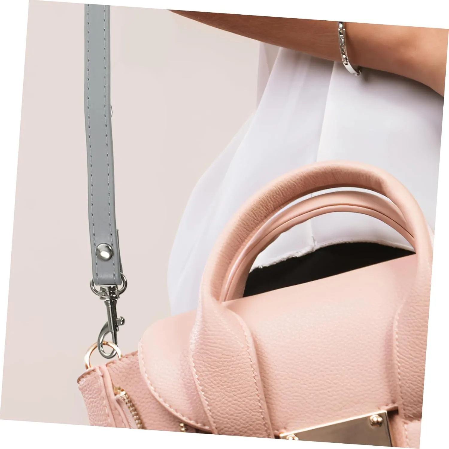 HAWILLOSCH Djustable Shoulder Bag Replacement Strap 120cm Grey Purse Strap DIY Crossbody Pouch Belt for Women Handbag Belt Bag Strap Grey