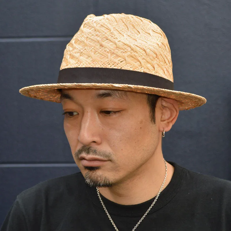 HIGHER "HO25002" Pattern Weaving Raffia Fedora