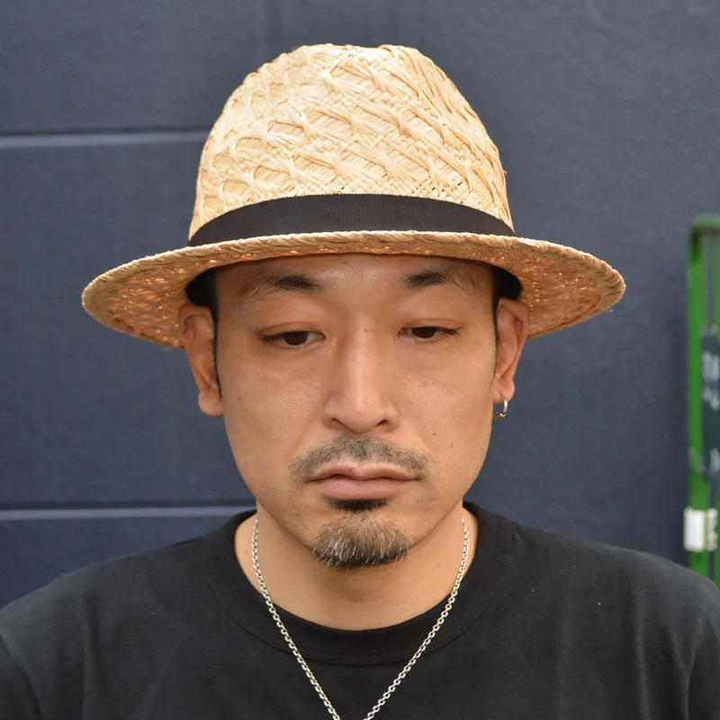 HIGHER "HO25002" Pattern Weaving Raffia Fedora