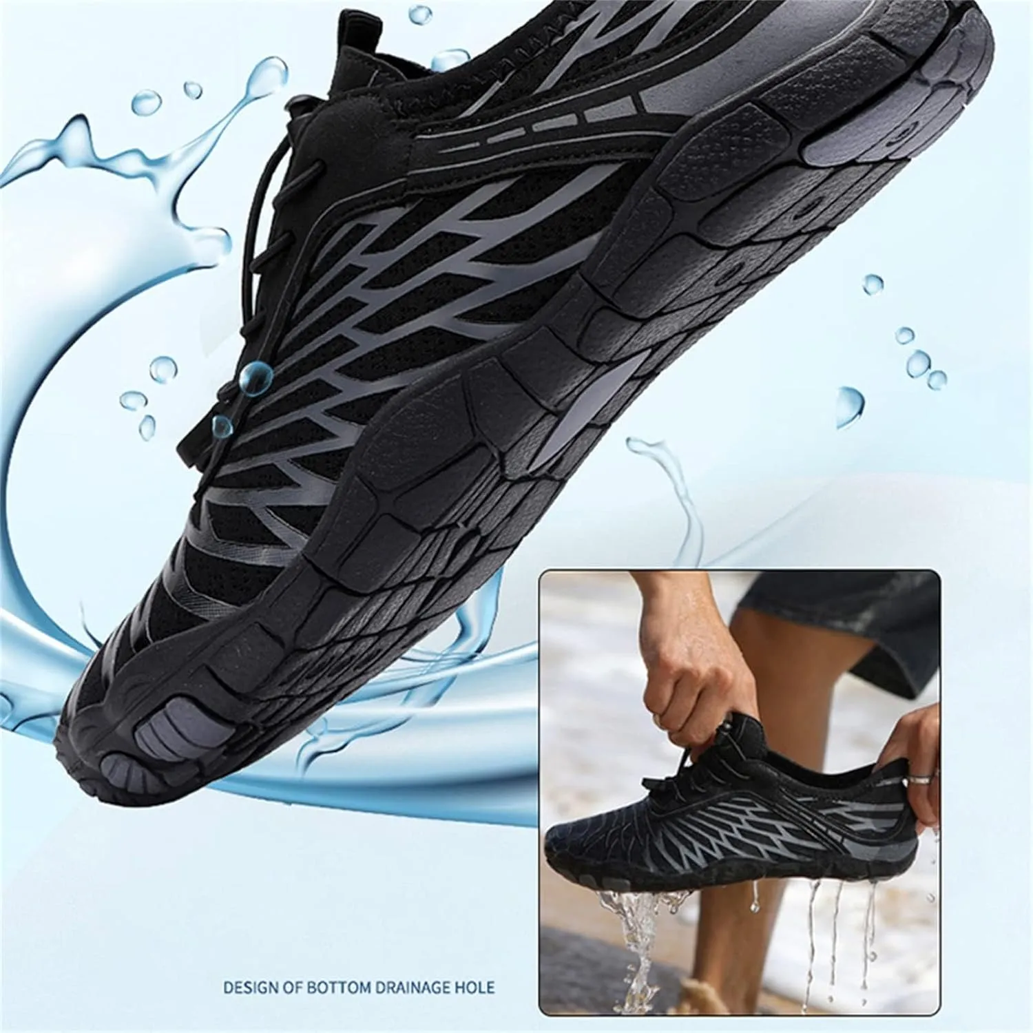 Hike Barefoot Footwear Women Men Pro Barefoot Shoes Fashion Lightweight Mesh Flat Sneakers Comfortable Low Top Non Slip Gym Shoes with Tie Up