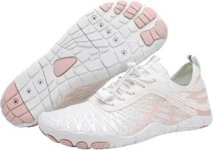 Hike Barefoot Footwear Women Men Pro Barefoot Shoes Fashion Lightweight Mesh Flat Sneakers Comfortable Low Top Non Slip Gym Shoes with Tie Up