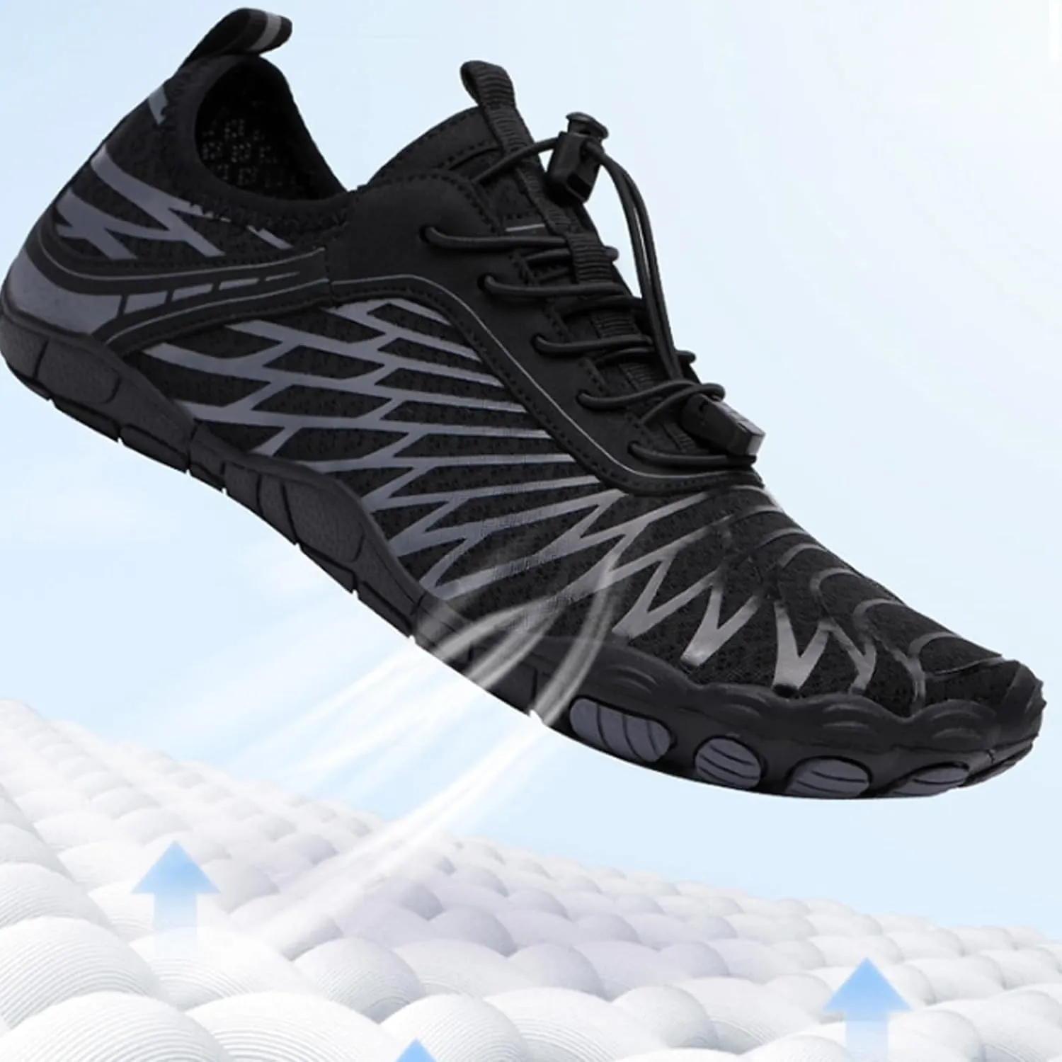 Hike Barefoot Footwear Women Men Pro Barefoot Shoes Fashion Lightweight Mesh Flat Sneakers Comfortable Low Top Non Slip Gym Shoes with Tie Up