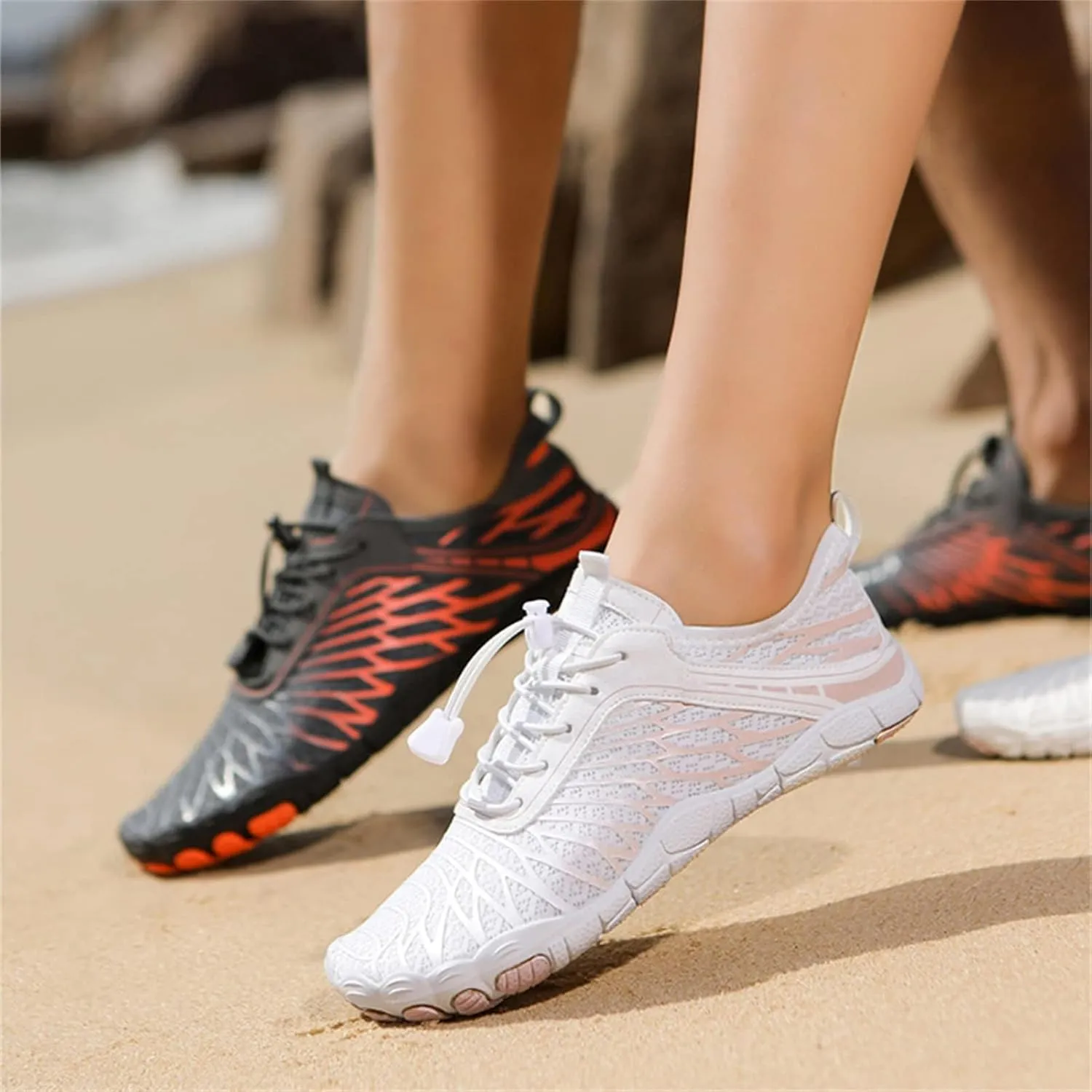 Hike Barefoot Footwear Women Men Pro Barefoot Shoes Fashion Lightweight Mesh Flat Sneakers Comfortable Low Top Non Slip Gym Shoes with Tie Up