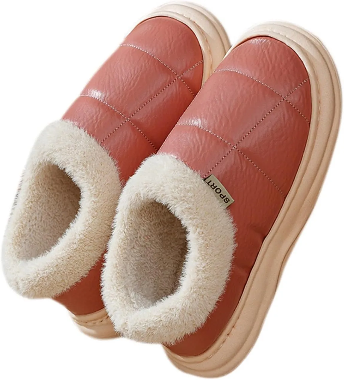 Home Slippers Women Warm Cute Long Fleece Plush Indoor House Spa Mens Soft Sole Slippers Slippers for Women Indoor Slippers for Men Outdoor Summer Artificial Christmas Tree Gifts for Her 2023