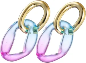 Homoyoyo Earrings for Women Dangle Loop Earrings Minimalist Design Chic and Trendy