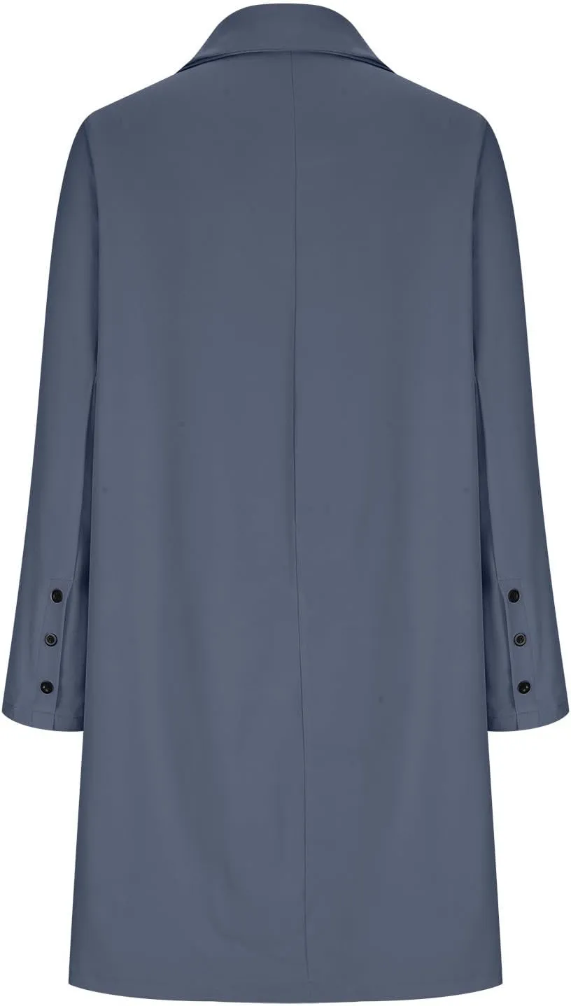 Hvyesh Women's Wool Blend Trench Winter Jackets Mid Long Warm Pea Coats Dressy Casual Double Breasted Overcoat with Pockets