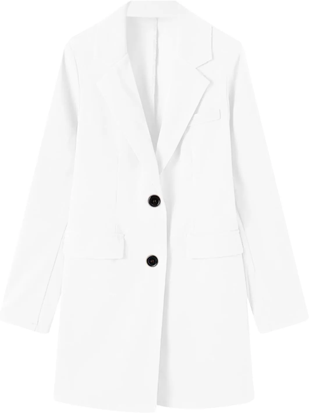 Hvyesh Women's Wool Blend Trench Winter Jackets Mid Long Warm Pea Coats Dressy Casual Double Breasted Overcoat with Pockets