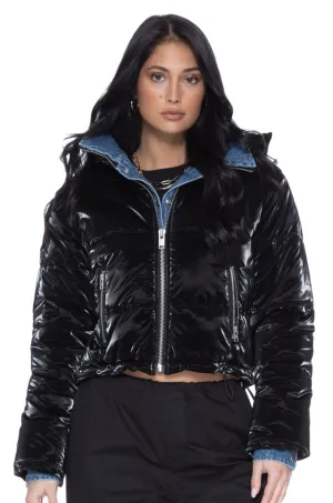 In The Mix Denim Puffer