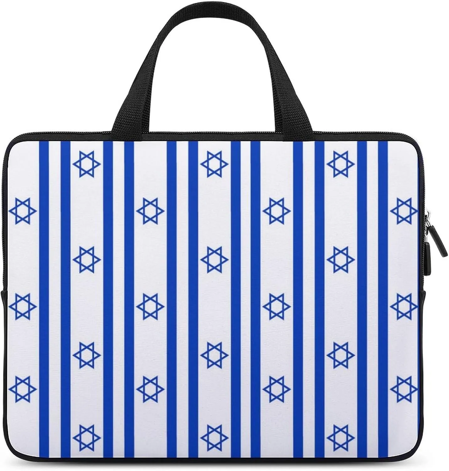 Israel Flag Shaped Laptop Bag Slim Carrying Case Computer Bag Briefcase Handbag Messenger Bag Business Casual