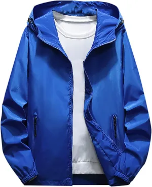 Jackets for Men Men's Fall Winter Casual Color Plus Size Hoodie Zipper Outdoor Sport Coat Jackets
