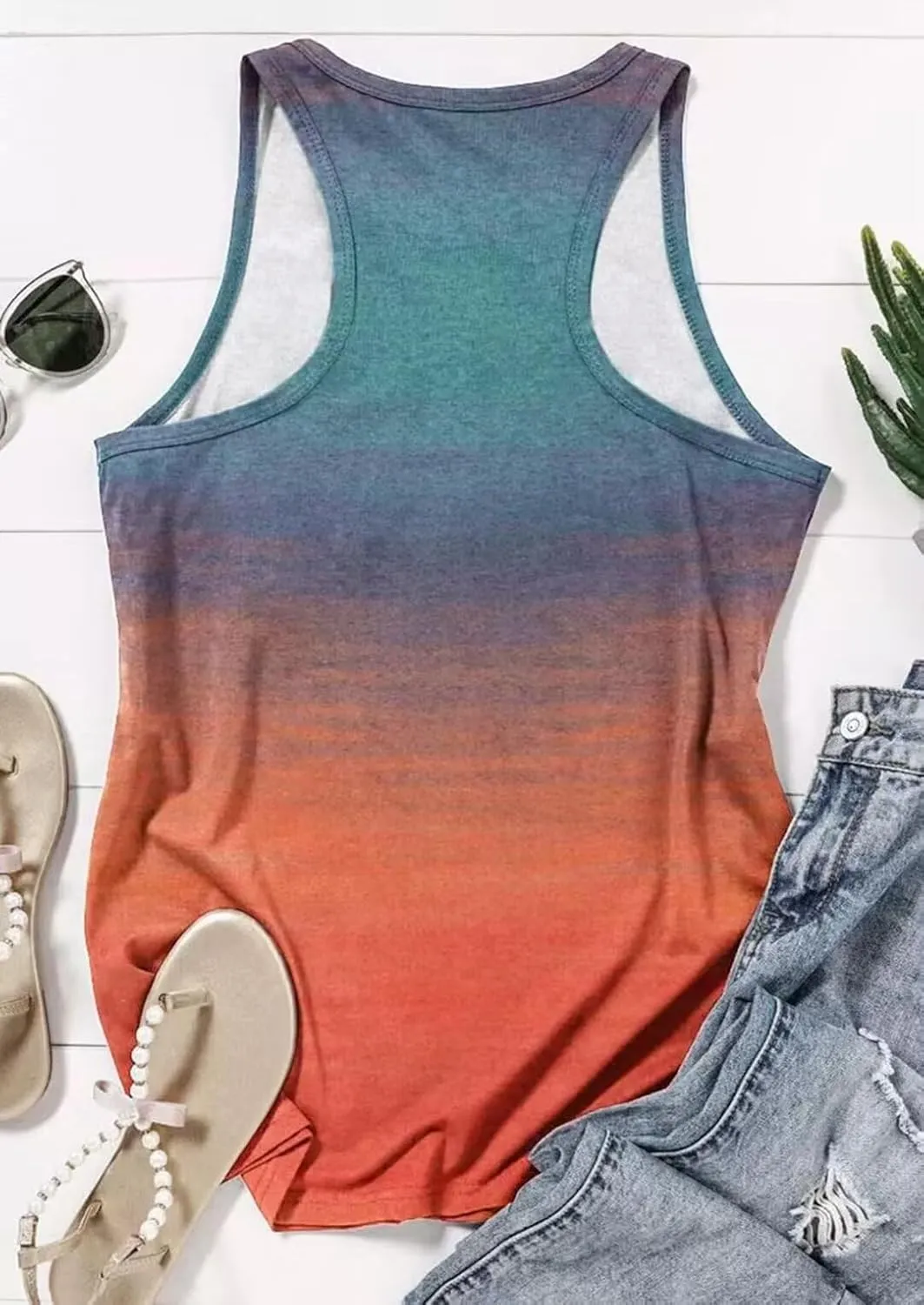 KBLDZHT Women Beach Tank Tops Hawaiian Sleeveless Tanks Summer Vacation Tees Vintage Graphic Girls Trip Tanks Vest
