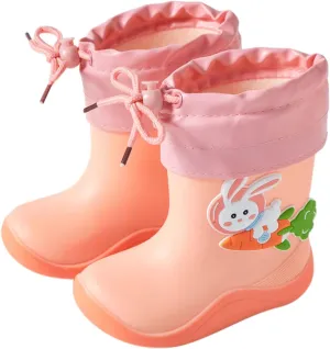 Kids Rain Boots Toddler Rainboots Waterproof Rubber Boys Rain Shoes For Baby Girls With Fun Patterns Kids Mud Boots