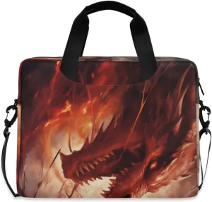 Laptop Bag Fits Up to 16 Inch Computer Fire Dragon Vs. Ice Dragon Laptop Briefcases for Men Women