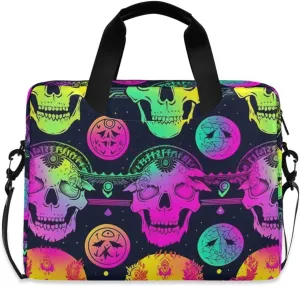 Laptop Bag Fits Up to 16 Inch Computer Gothic Witchcraft Skulls Laptop Briefcases for Men Women