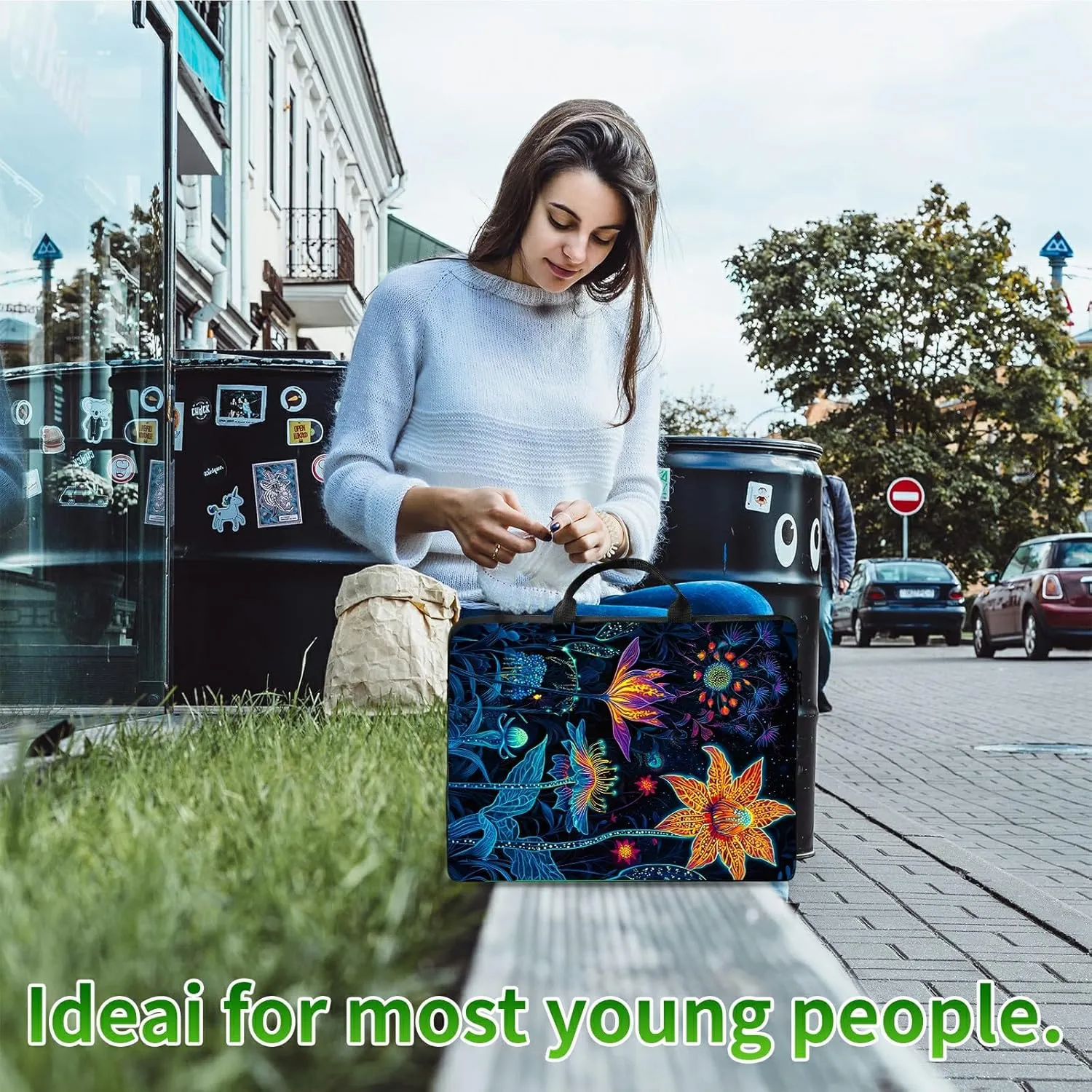 Laptop Shoulder Bag Sleeve Case, Large Capacity Waterproof PU Leather Computer Handbag Suitable for 9.6" 9.7" 10"