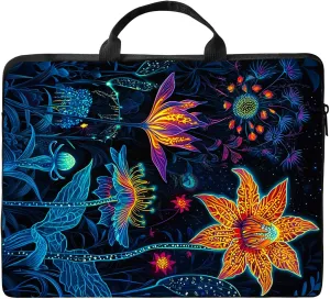 Laptop Shoulder Bag Sleeve Case, Large Capacity Waterproof PU Leather Computer Handbag Suitable for 9.6" 9.7" 10"