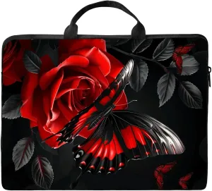 Laptop Shoulder Bag Sleeve Case, Waterproof PU Leather Computer Handbag Suitable