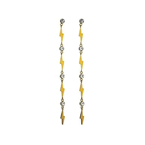 Lightning Bolt,Long Earrings,Long Chain Earrings,Chain Earrings,Gift for Her,Bolt Earrings,Dangle Earrings,Long,Lightning Earrings,Chain
