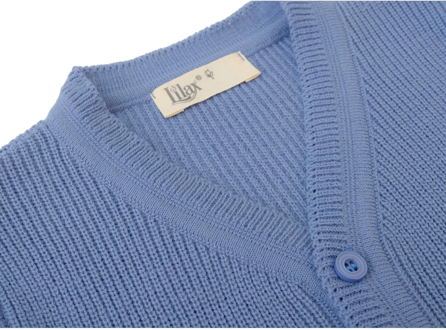 Lilax Baby Boys Basic Long Sleeve V-Neck Classic Knit Cardigan Sweater