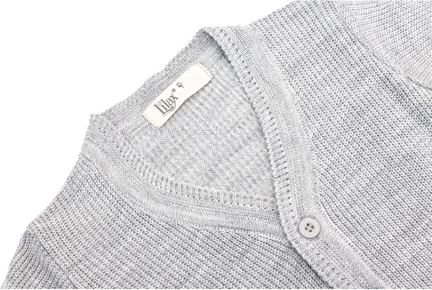 Lilax Baby Boys Basic Long Sleeve V-Neck Classic Knit Cardigan Sweater