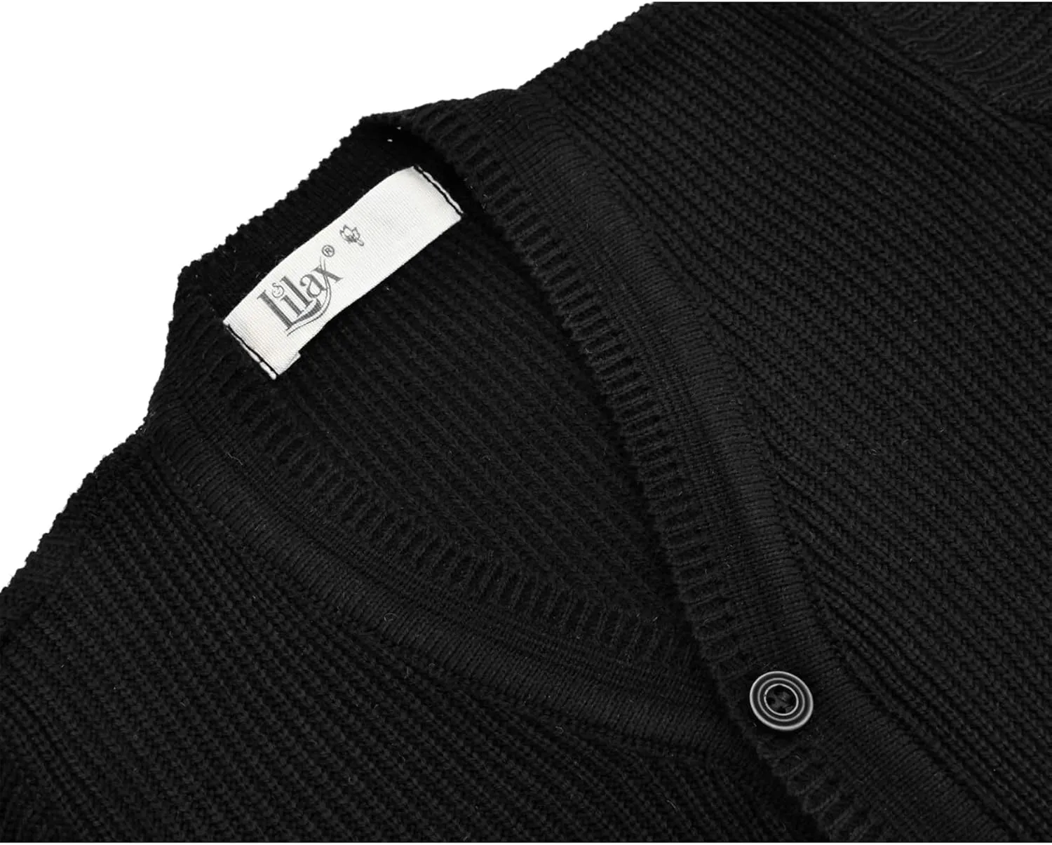 Lilax Baby Boys Basic Long Sleeve V-Neck Classic Knit Cardigan Sweater