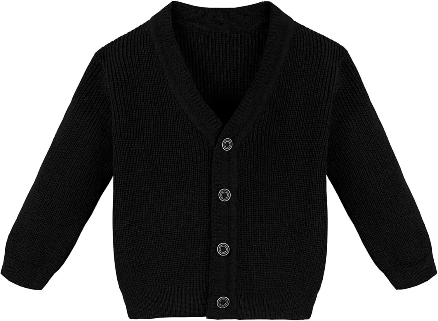 Lilax Baby Boys Basic Long Sleeve V-Neck Classic Knit Cardigan Sweater
