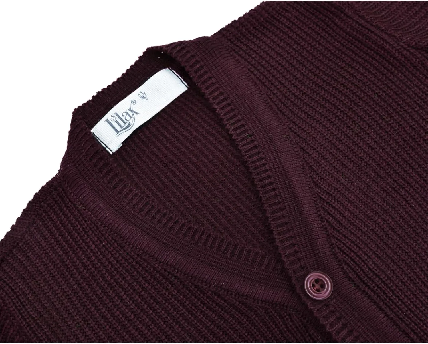 Lilax Baby Boys Basic Long Sleeve V-Neck Classic Knit Cardigan Sweater