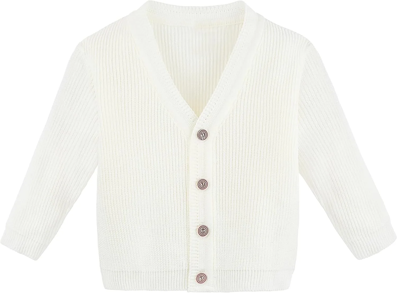 Lilax Baby Boys Basic Long Sleeve V-Neck Classic Knit Cardigan Sweater