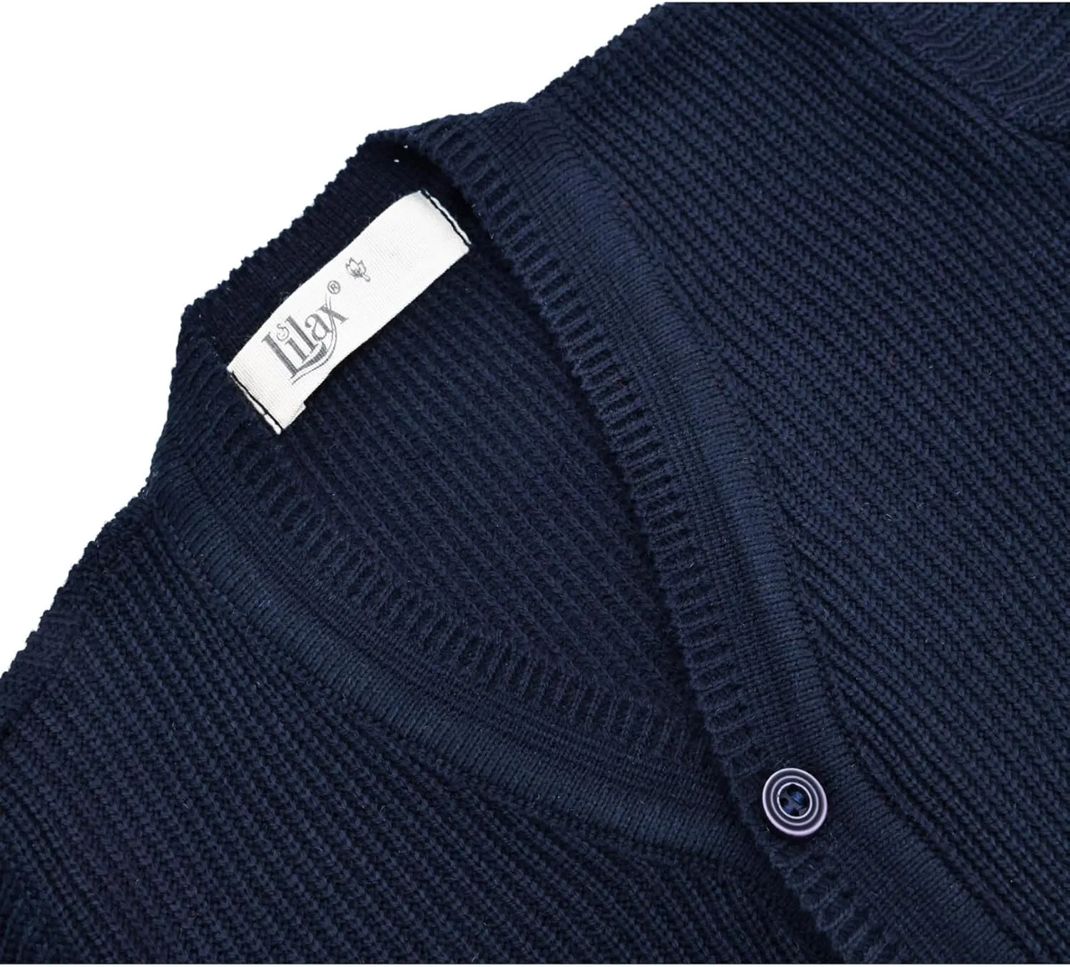 Lilax Baby Boys Basic Long Sleeve V-Neck Classic Knit Cardigan Sweater