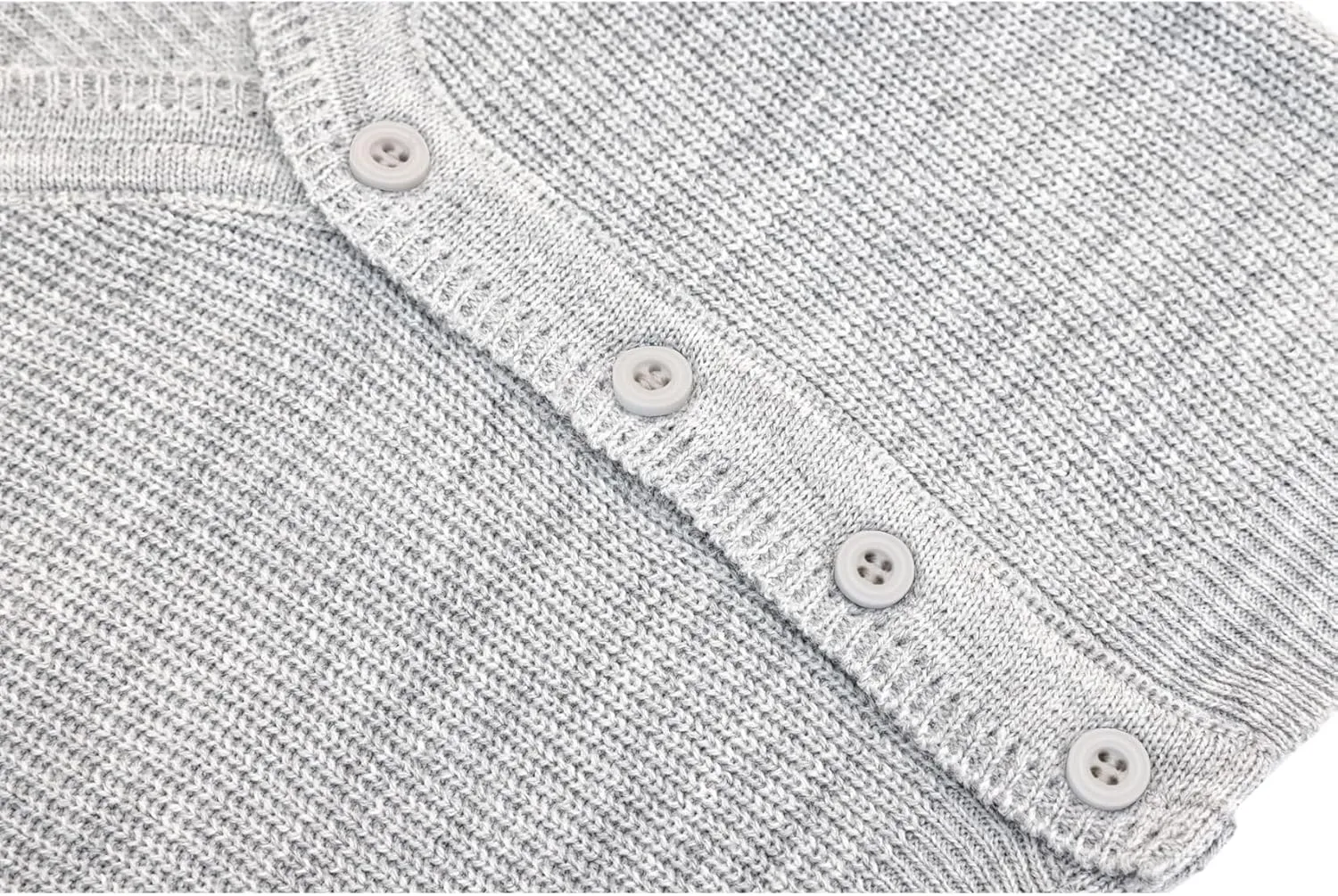 Lilax Baby Boys Basic Long Sleeve V-Neck Classic Knit Cardigan Sweater