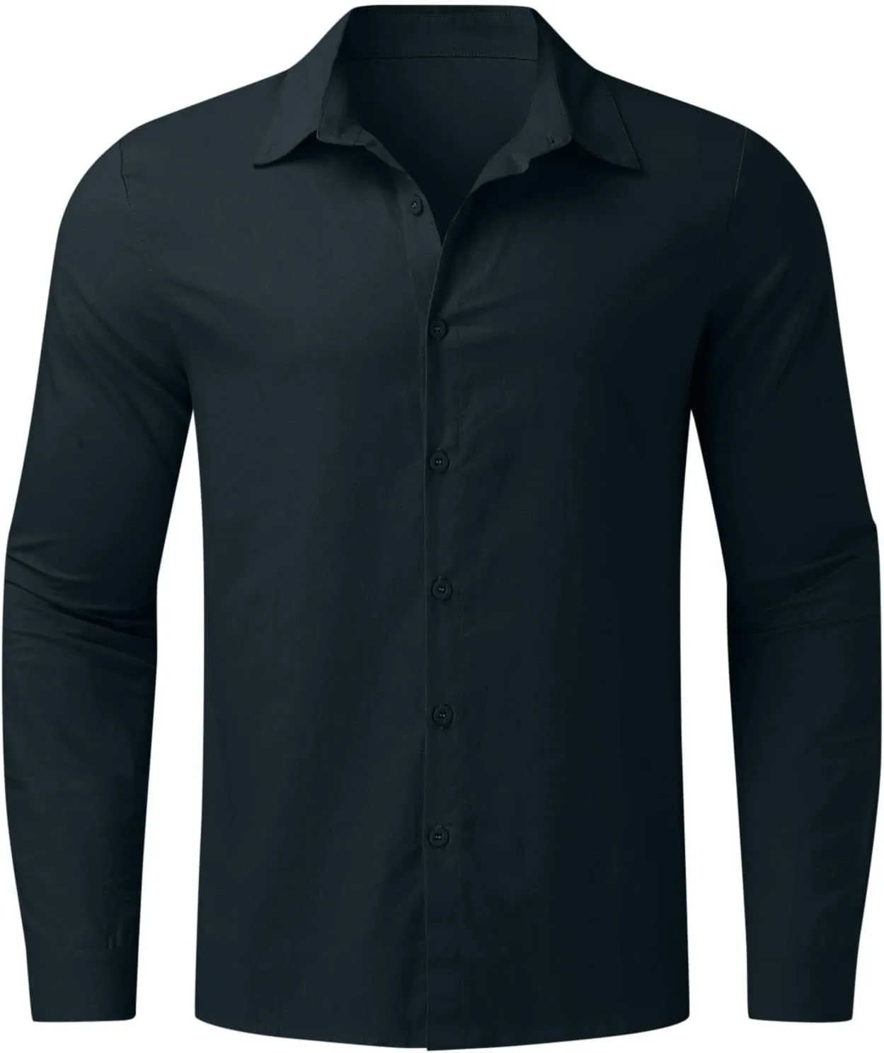 Linen Shirts for Men Big and Tall Long Sleeve Shirts Summer Beach Shirts Button Down Casual Shirts Loose Fit Top Shirts