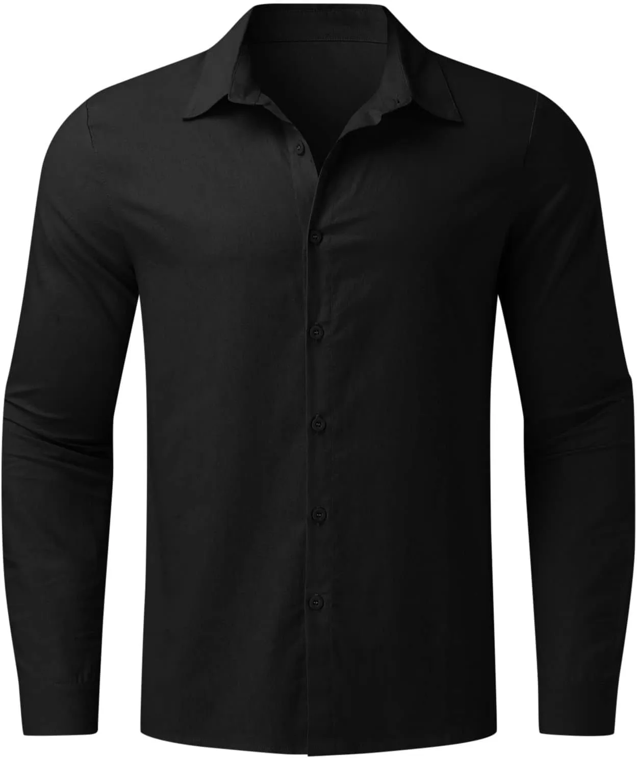 Linen Shirts for Men Big and Tall Long Sleeve Shirts Summer Beach Shirts Button Down Casual Shirts Loose Fit Top Shirts
