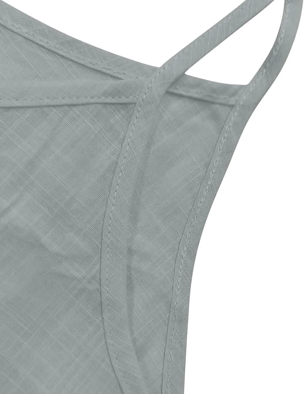 Linen Tank Top for Women Summer Spaghetti Strap Tank Tops Sleeveless Cotton Tshirt Loose Fit Camisole Tops 2025