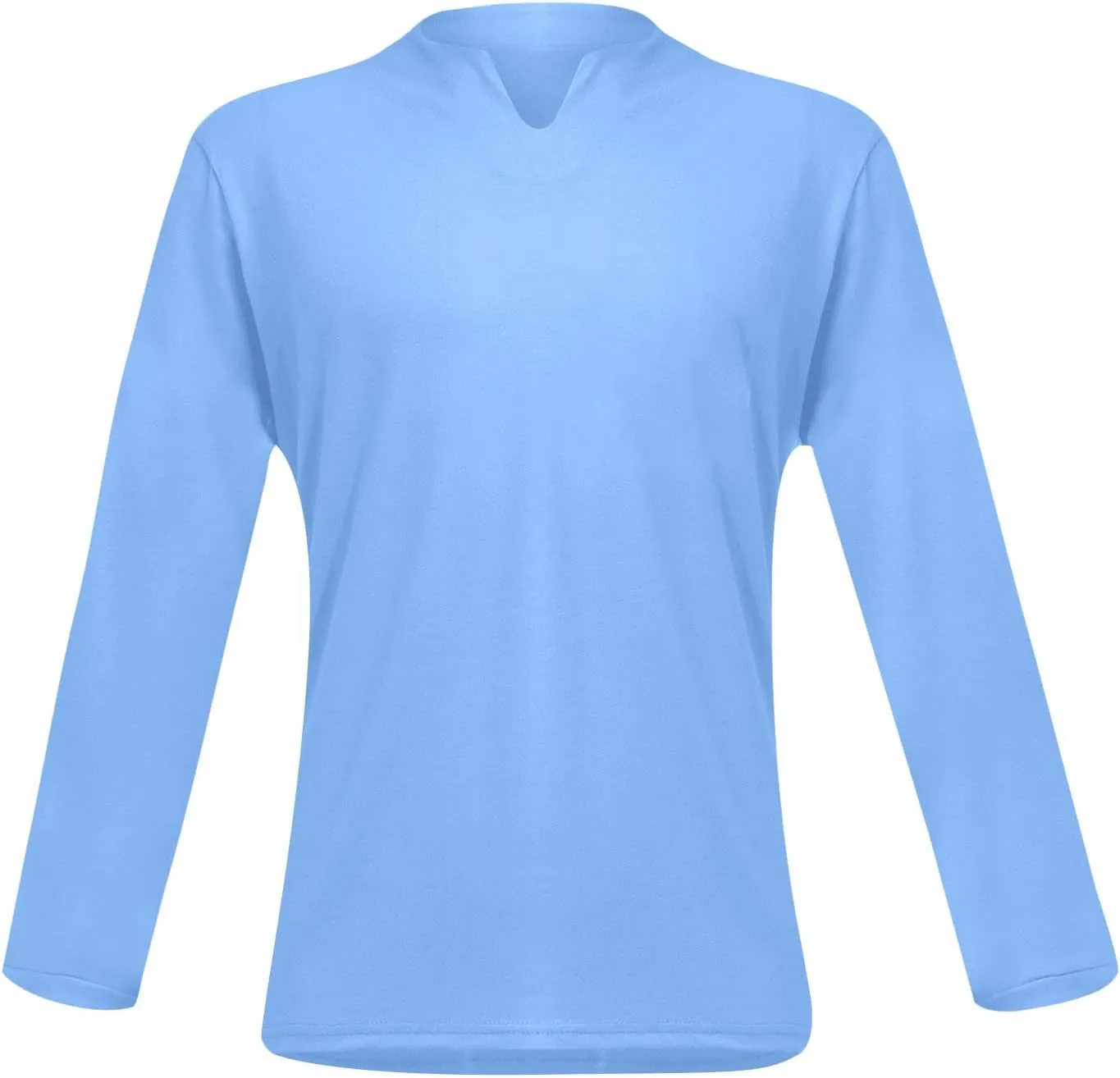 Long Sleeve Shirts for Men Plus Size V-Neck Shirts Oversized Solid Shirts Casual Stylish Loose Fit Fall Shirts