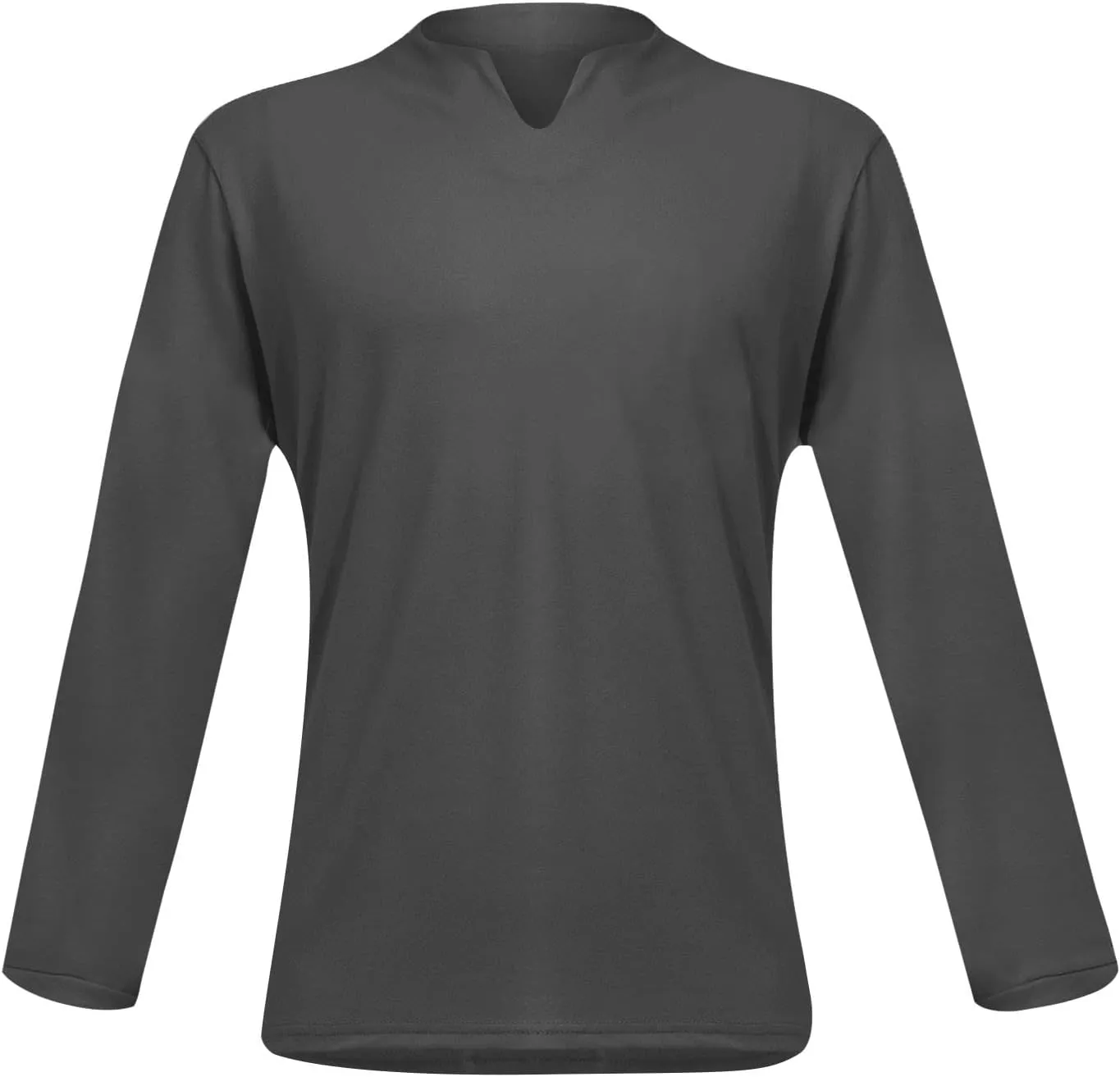 Long Sleeve Shirts for Men Plus Size V-Neck Shirts Oversized Solid Shirts Casual Stylish Loose Fit Fall Shirts