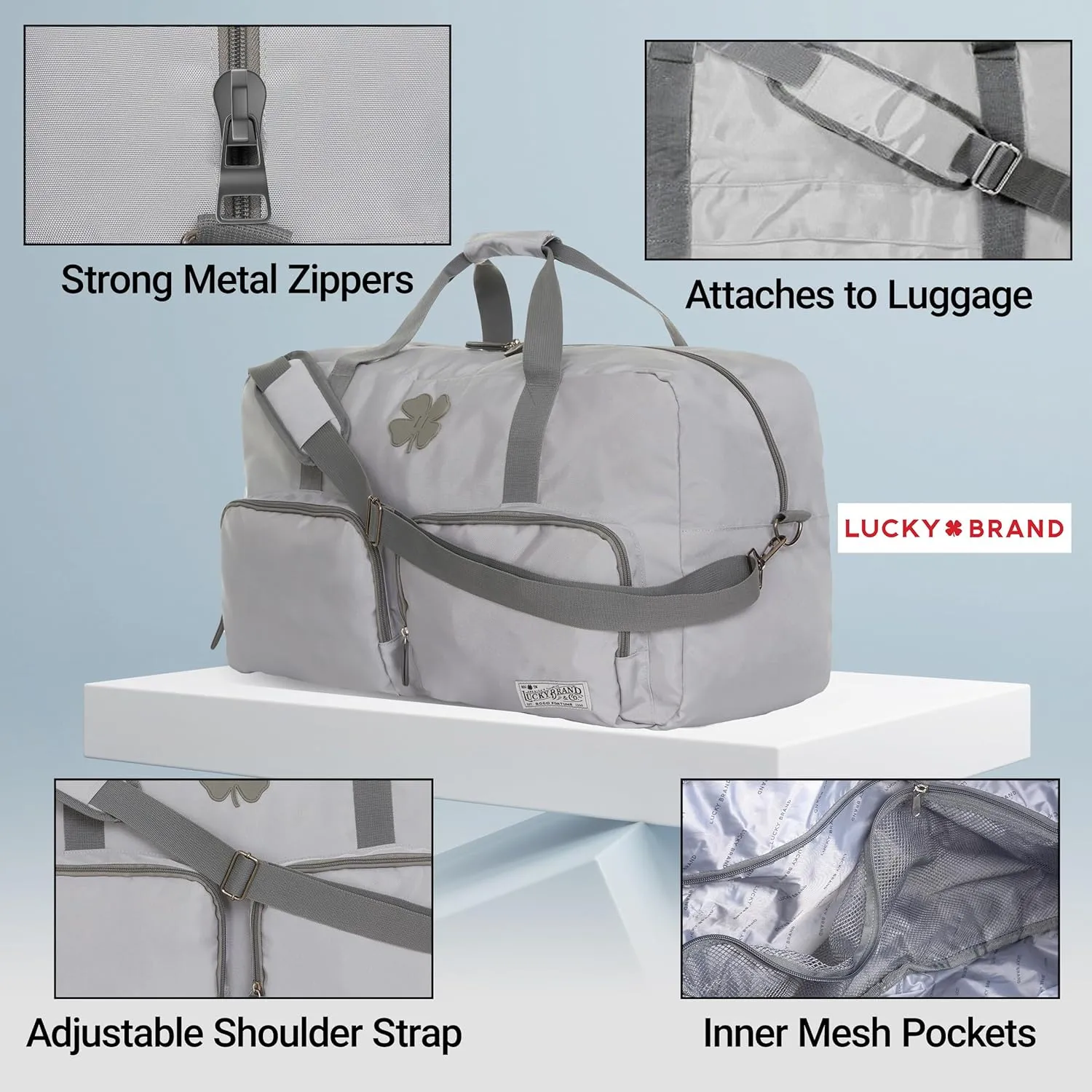 Lucky Travel Duffel Bags 65L, Gym Bag, Travel Bag & Large Duffle Bag for Men, Foldable Overnight Weekender Bags for Women & Men with Adjustable Shoulder Strap,