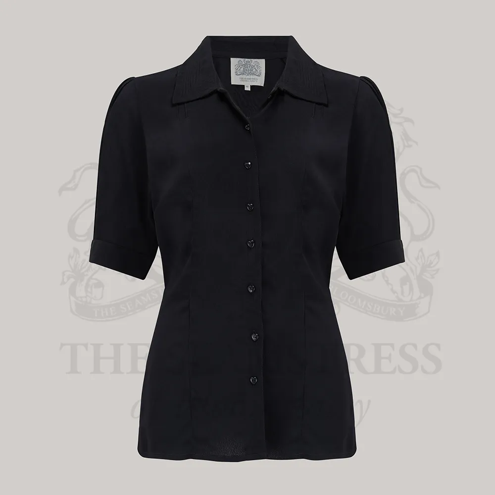 Lucy Blouse in Liquorice Black