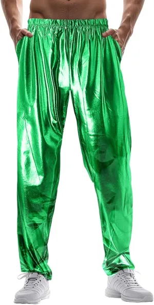 Mardi Gras Pants for Men Relaxed Fit Stretch Waist Reflective Pants Lightweight Comfy Casual Atheltic Joggers Streetwear