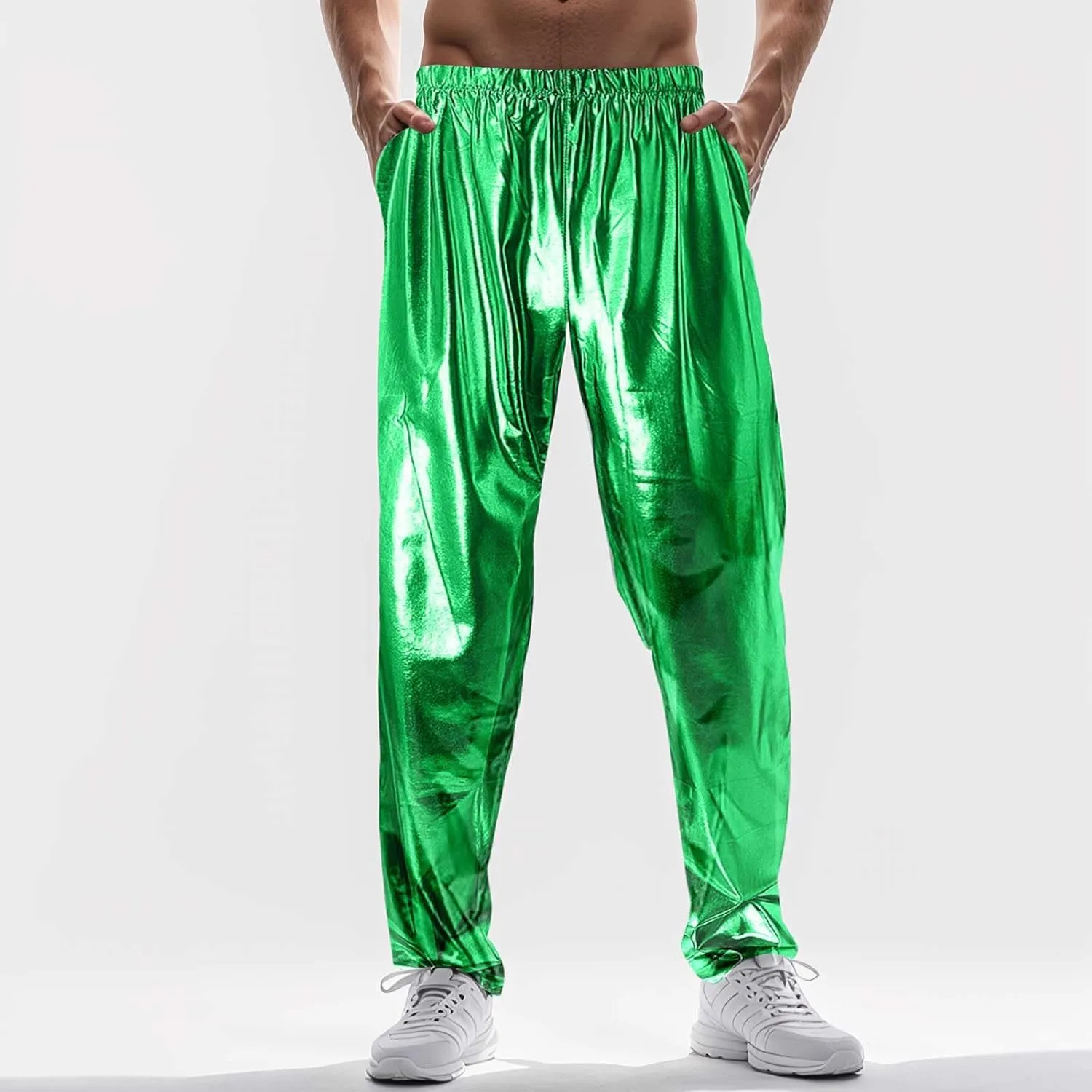 Mardi Gras Pants for Men Relaxed Fit Stretch Waist Reflective Pants Lightweight Comfy Casual Atheltic Joggers Streetwear