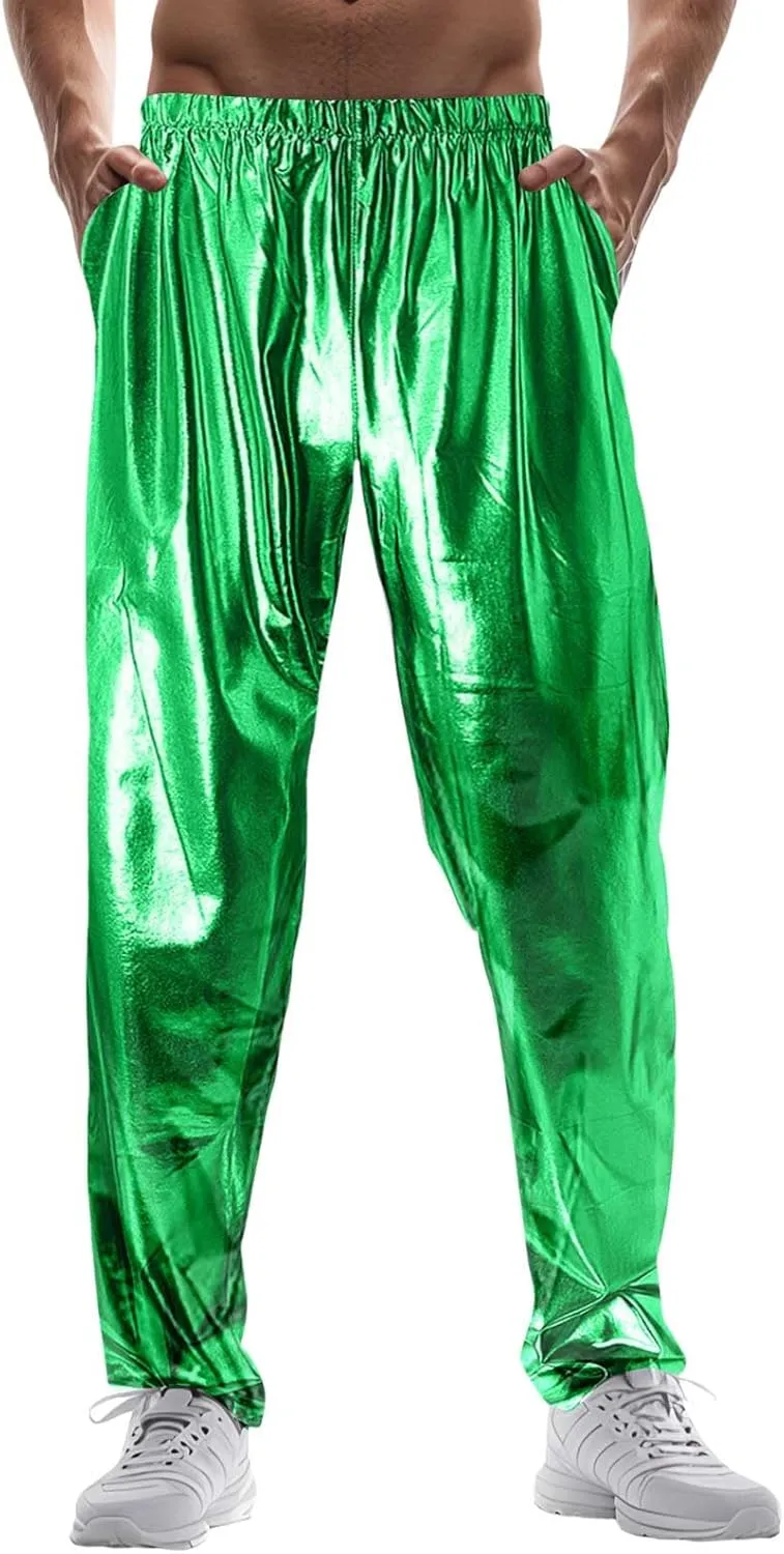 Mardi Gras Pants for Men Relaxed Fit Stretch Waist Reflective Pants Lightweight Comfy Casual Atheltic Joggers Streetwear