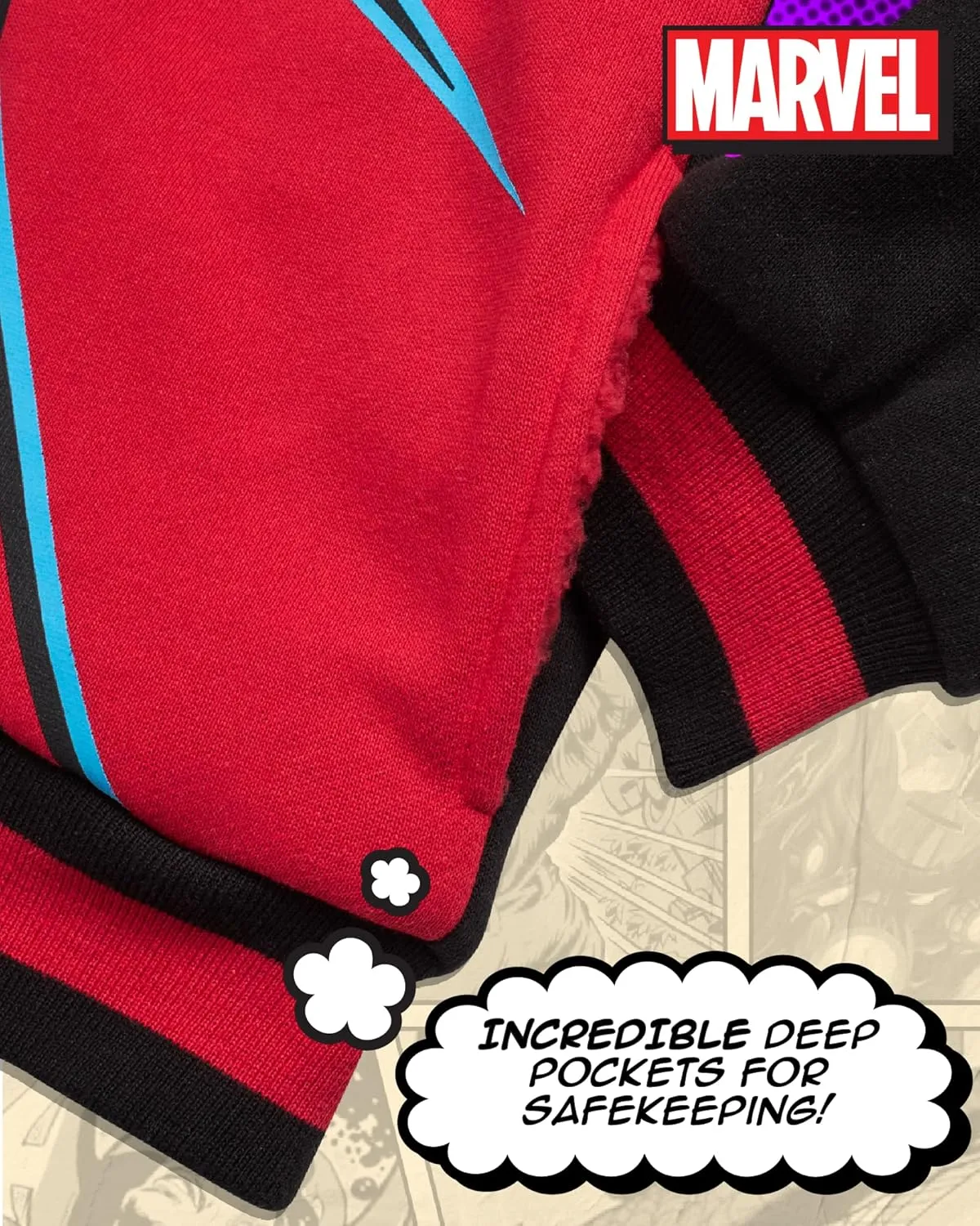 Marvel Boys' Sweatshirt - Soft Fleece Fully Sherpa Lined Zip-Up Hoodie - Avengers & Spider-Man Sweatshirts for Boys (3T-7)