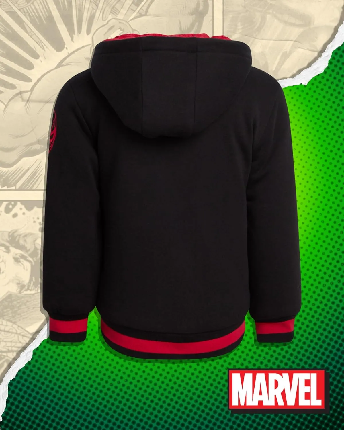 Marvel Boys' Sweatshirt - Soft Fleece Fully Sherpa Lined Zip-Up Hoodie - Avengers & Spider-Man Sweatshirts for Boys (3T-7)