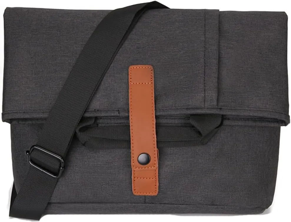 Men Messenger Bag Waterproof Canvas Crossbody Bag 14-16 In Laptop Bag Satchel with Top Handle Foldable Briefcases Business