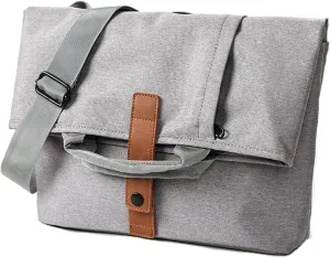 Men Messenger Bag Waterproof Canvas Crossbody Bag 14-16 In Laptop Bag Satchel with Top Handle Foldable Briefcases Business